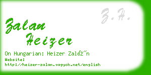 zalan heizer business card